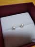 天使之泪淡水珍珠耳钉耳饰女S925银经典简约日常生日礼物送女友自戴送爱人 淡水珍珠银耳钉【5-6mm】 实拍图