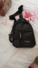 【运动腰包】跑步包男休闲斜挎包手机包防泼水健身包 黑色 实拍图