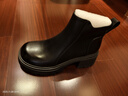 达芙妮英伦风小短靴女高跟加绒厚底粗跟女靴马丁靴4623607022 黑色 37 实拍图