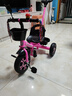 星孩儿童三轮车1-3-2-6岁大号宝宝婴儿手推车脚踏自行车幼儿园童车 高配彩轮+推把 粉色 实拍图