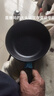 【亏本清仓】韩式麦饭石色不粘锅平底锅铁锅电磁炉不带盖 黑色小煎锅 16cm 实拍图