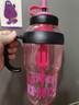 【京东物流】水杯冰霸吸管杯高颜值学生茶水分离大容量杯子 肚肚杯1个-玫红色 实拍图