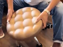 万向轮小凳子家用滑轮矮凳子移动带轮板凳网红小圆凳沙发凳小椅子 金色面包款【座面更大更厚】 实拍图