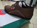 星头啄木鸟100%全牛皮星头啄木鸟男鞋2025男士真皮运动休闲透气软底驾车鞋男 6888棕色 39 实拍图
