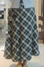 Olrain【5折】慵懒百搭裙秋季新款维希格子设计感不规则半身裙 黑白格子 S 155/64A/S 实拍图