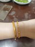 周大生黄金手链女足金光珠双层金手链手饰生日礼物送女友4.31g 实拍图