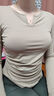 佑游瑜伽服女运动速干衣长袖健身T恤秋冬上衣发带二件套J33428Y咖色S 实拍图