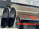 沙驰男鞋板鞋春秋季透气百搭休闲鞋子轻便套脚布鞋男士时尚驾车乐福鞋 黑色 41 【皮鞋码】 实拍图