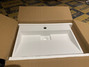 doporro德国人造石一体台上盆浴室壁挂式洗手盆卫生间高级洗手台 60cm哑光白 实拍图