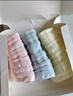 全棉时代婴儿口水巾儿童水洗纱布小毛巾洗脸礼盒4条装 粉蓝黄绿25×25cm 实拍图