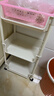 梵俪琳小推车置物架家用厨房落地多层可移动零食收纳架客厅储物架货架 3层白-开口【基础款】 实拍图