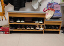 米客米家（MIKEMIJIA）鞋柜换鞋凳子家用门口简易置物架出租屋用多层鞋子收纳架可坐鞋柜 原木色加宽组合款|120*32*52CM 实拍图