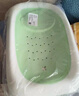 十月结晶婴儿洗澡盆新生儿大号可折叠宝宝浴盆蓝色浴架2件套 实拍图