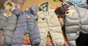巴拉巴拉童装婴儿连体衣轻薄羽绒服宝宝衣服2025冬装抱衣爬服男童女童萌趣 蓝色小熊-白鸭绒 100 cm-充绒量53g 实拍图