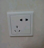 ABB 开关插座 德逸系列 86型墙壁电源插座 白色 双开单控 实拍图