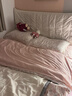 红豆云感木棉邹邹纱双层纱全棉花边公主风床上四件套可机洗不易变形 邹邹双层纱-春风里 四件套1.8 床单款 (被套200*230cm) 实拍图