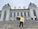 骆驼（CAMEL）三防冲锋衣户外登山服防风防水防污三合一运动外套 AD22263513X，月影黄，女（偏修身） XL 实拍图