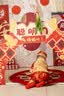 罗蒙周岁礼服抓周服男宝宝女宝百天满月唐装生日演出服金色XL 实拍图