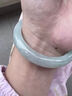 行婷 浅绿色翡翠(处理)玉手镯冰糯种缅甸玉镯子油青女款玉镯子飘绿贵妃镯 55-56mm 实拍图