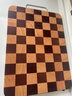 炊大皇家用切菜板砧板乌檀木橡胶木主厨棋盘格菜板42.5*31*2.5cm 实拍图