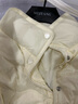 美洋（MEIYANG）速暖鹅绒服定制高阶尼龙简约绗缝轻暖短款羽绒外套秋季新款羽绒服 米白色 M 实拍图
