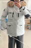 波司登（BOSIDENG）极寒90鹅绒羽绒服冬季男女款一手长大毛领保暖加厚外套 【店长推荐】冰川绿4631 S 160/84A 实拍图