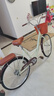 EG7自行车成人女士轻便单车通勤上班变速普通亲子复古男式 尊享【镀锌+编制车筐】单速-黄 26英寸【适合:155-175cm】 实拍图
