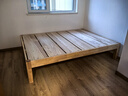 纳之荣橡胶木榻榻米全实木无床头1.5x2米家用定制简约民宿酒店单双人床 原木色【床高40CM】单床(包安装) 1500mm*2000mm 实拍图