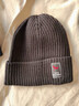 红蜻蜓帽子男士冬季毛线帽加绒保暖棉帽户外骑车防寒防风护耳帽针织冷帽 黑色单帽·不加绒 实拍图