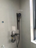 九牧简易淋浴增压花洒套装枪灰色小户型浴室极简分体无顶喷带喷枪 枪灰色 B款（冷热款）圆形花洒 实拍图