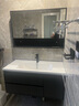 法梵仕浴室柜洗脸手盆柜组合洗漱台洗手台池卫浴台【陶瓷一体盆】 B款标准镜轻奢灰100cm 实拍图