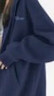 班尼路（Baleno）美式复古藏青色连帽外套女春秋季休闲上衣oversize潮流开衫卫衣 实拍图