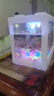 桌面鱼缸小型家用积木缸生态缸水族箱斗鱼缸带小夜灯氛围灯摆件 白色鱼缸两个灯+小号夜光石约50颗 实拍图