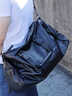 梵者旅行包男士手提行李包运动干湿分离健身斜挎包大容量短途出差旅游 黑色大号（PVC皮质款） 实拍图