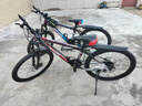 EG7山地自行车成人学生变速越野单车双减震赛车26寸青少年男女 辐条【升级减震 超强承重】炫彩 26寸21速【适合：160-180CM】 实拍图