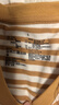 无印良品（MUJI）女式 天竺编织 圆领短袖T恤 上衣打底衫女款25年夏季女装内搭 暗黄色条纹 BB2SBA5S S (155/80A) 实拍图