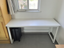 馨美凯电脑桌台式家用简易书桌办公桌简约现代工作台租房卧室学习写字桌 【单桌1.6cm厚桌面】白架+暖白色 长160cm*宽60cm*高74cm 实拍图