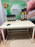 馨美凯电脑桌台式家用简易书桌办公桌简约现代工作台租房卧室学习写字桌 【单桌1.6cm厚桌面】白架+暖白色 长120cm*宽70cm*高74cm 实拍图