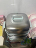 飞利浦（PHILIPS）电蒸锅 电煮锅 电火锅 多功能锅家用不锈钢涮蒸炖煮多用途锅9升三层大容量蒸煮一体304不锈钢0涂层 9L 【高清显屏 24H预约】HD3300/50 260*281*308 实拍图