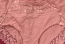 美·雅·挺中腰内裤女纯棉全棉抗菌收肚子无痕透气蕾丝网纱收腹提臀3条装 XL 实拍图