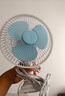 祥珑迷你小风扇学生宿舍床上电风扇床头台式夹扇桌面夹式床上小型电扇 蓝色塑料网+3米延长线 实拍图