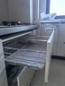 四季沐歌304不锈钢厨房拉篮橱柜抽屉式双层碗篮碗碟置物架柜内放碗架碗筷 【304不锈钢800柜体】亮银色加厚 实拍图
