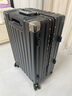 双星（doublestar）行李箱28寸大容量箱登机箱拉杆箱20寸男女铝框旅行箱密码皮箱子 豪华铝框款（曜石黑） 22寸（短期出行，可坐人） 实拍图