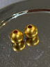 喜上眉梢喜饰黄金古法金珠999足金散珠硬金光面磨砂转运珠路路通圣诞礼物 3mm 重工古法珠两颗  0.2g 实拍图