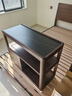 源氏木语实木沙发边柜岩板侧边几北欧小户型客厅角几黑胡桃木可移动窄边桌 实拍图
