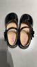 芭比儿童皮鞋单里亮面黑皮鞋女孩乐福鞋女童小皮鞋DA6057 黑色 32码 实拍图