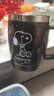 史努比（SNOOPY）保温杯不锈钢隔热喝水杯男女士办公室马克咖啡杯学生大容量冲饮杯 实拍图