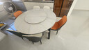 丰舍 餐桌 岩板实木餐桌椅组合现代简约家用小户型餐台可伸缩折叠饭桌 1.5米黑白色【雪山白岩板】 一桌六椅 实拍图