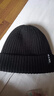 海澜之家（HLA）帽子男士秋冬季保暖加绒毛线针织帽女含羊毛防风防寒 黑色 实拍图