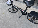 凤凰（Phoenix） 折叠自行车女男士儿童学生轻便携免安装载可折叠小轮单车 【免安装/钢架】单速条轮黑色 20寸【适合身高145-175cm】 实拍图